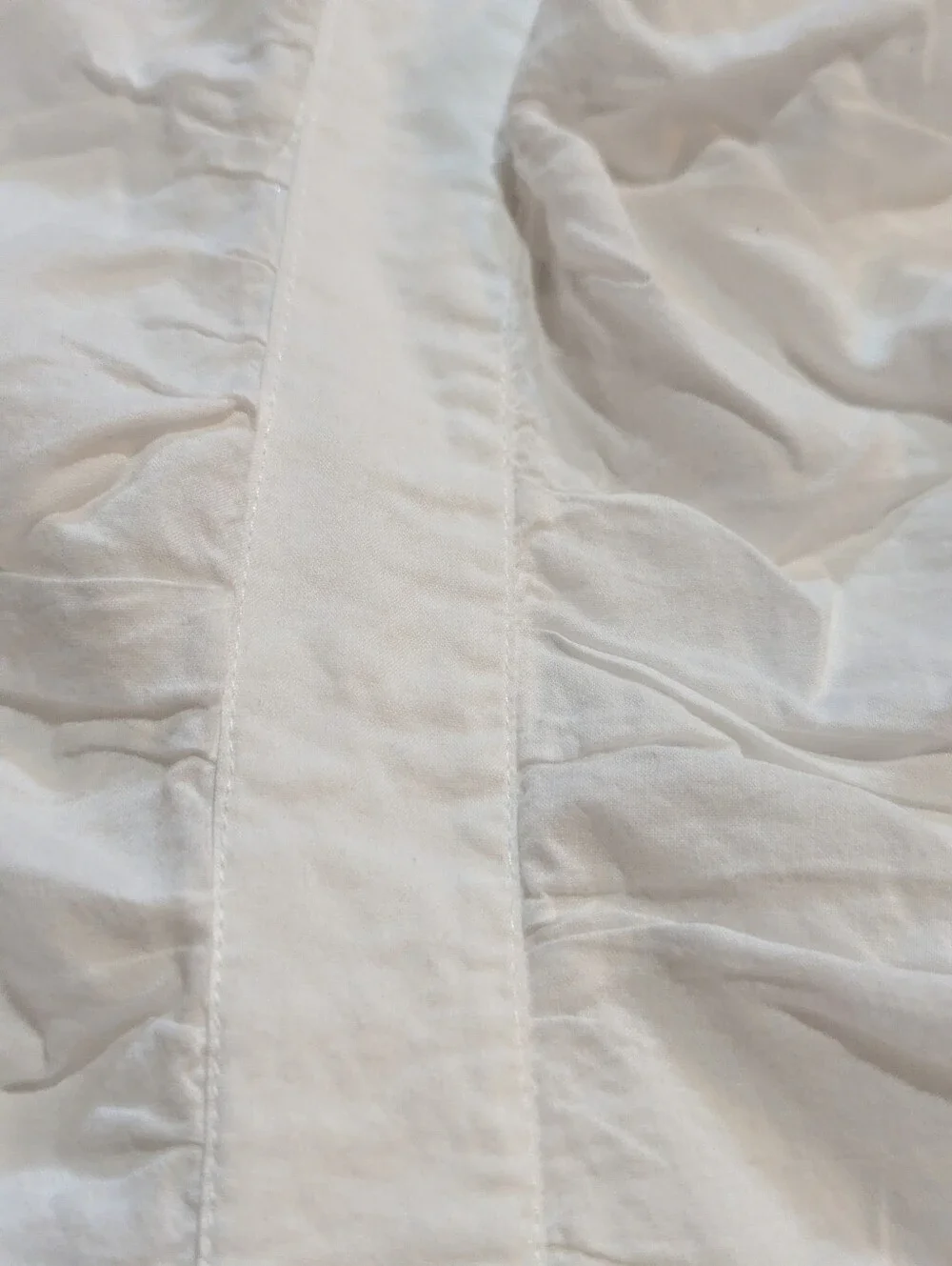 Pottery Barn Hadley Ruched Duvet Cover Full Queen White Voile Cotton Romantic